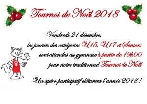 Tournoi de Noël U15-U17-Senior